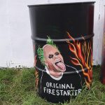 Keith Flint bin by Pilton Palais